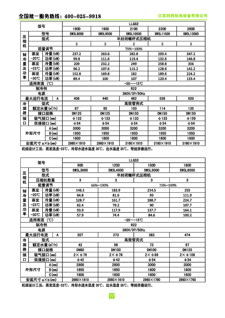 萊富康水冷螺桿并聯(lián)機組